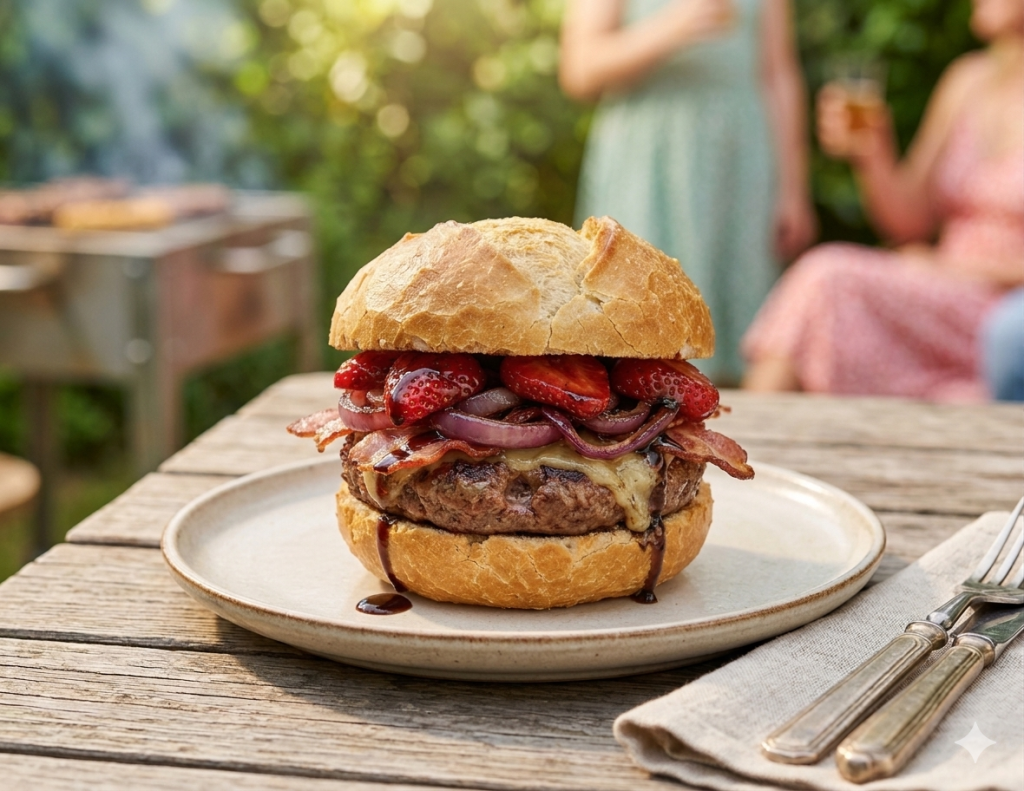Zomerse BBQ hamburger