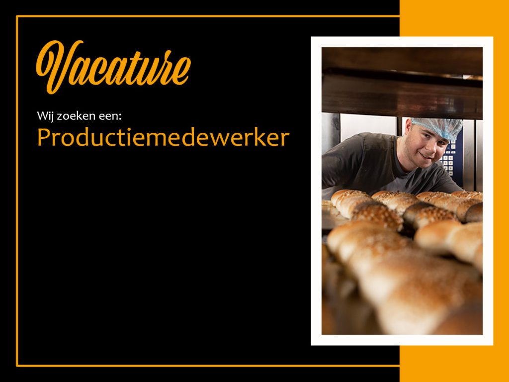 Vacature: Productiemedewerker Vacature: Productiemedewerker