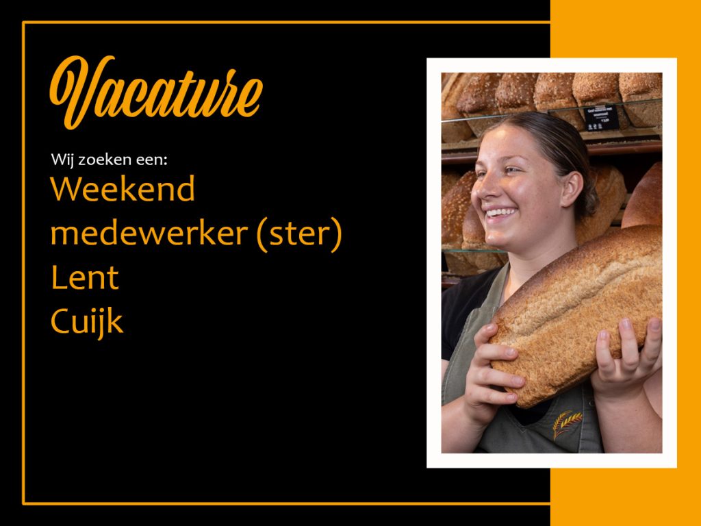 Vacature: Weekendhulp Lent en Cuijk